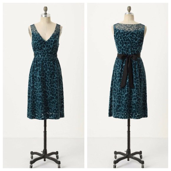 Moulinette Soeurs Velvet Matilija Burnout Dress 8 - Picture 1 of 3